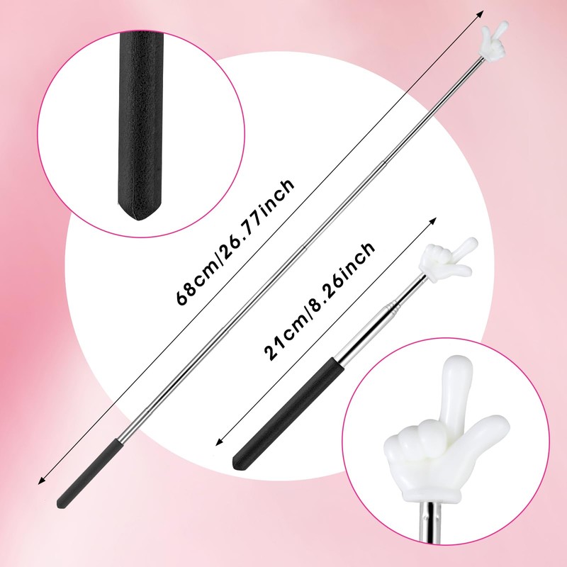 Yolev Set of 2 Pointing Stick Extendable Telescopic Teacher Pointer
