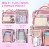 Clear Backpack for Girls with Lunch Bag, Heavy Duty Transparent