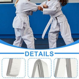 XPEX Pack of 3 2M Judo Belts, White Taekwondo Belt, Martial Arts, Karate, Judo, Karate Belt, Martial Arts Belt for Budo Sports, Judo, Karate, Kickboxing