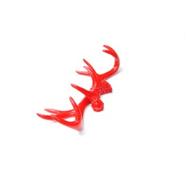 Near and Deer Faux Antler Rack Wall Hook & Jewelry Organizer, Red