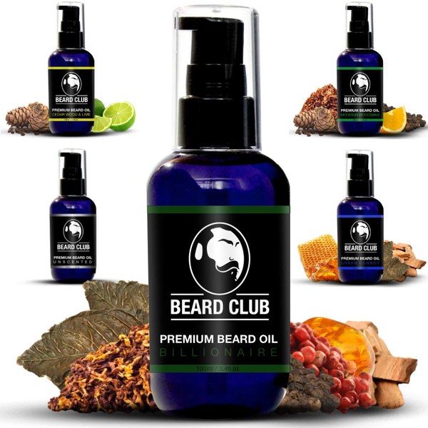 Premium Beard Oil | Billionaire | XL Bottle - Proven to Make Your Beard Kissably Soft | Voted Best Beard Oil For Men | Blended with 6 Luxurious Natural & Organic Oils & Vitamins