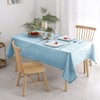 Hiasan Faux Linen Rectangle Tablecloth - Wrinkle Free, Washable Rust-Proof