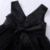 TENTIDE Baby Girl Black Dress Wedding Sleeveless V Neck A-line