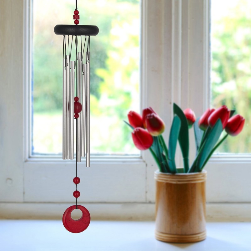 Woodstock Chimes Chakra Wind Chimes Collection, Red Coral, 16-1/2-Inch Long