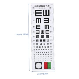 Zerodeko Professional Eye Test Chart for Wall Visual Testing Chart with Print Easy Use for Adults for Home School Eye Exams