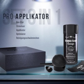 Scattered Hair Set 3-Piece - Professional Hair & Hair Fibres for Hair Thickening Against Hair Loss Men & Women - with Applicator and Optimiser - Styling Powder for Volume