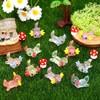 100PCS Luminous Mini Resin Ducks Tiny Animals Glow in The