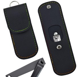 2 PACK Small Nail Clippers Travel Case Leather (Empty Case), Professional Nail Clipper Case Leather, Travel Nail Clippers Storage Bag, Home & Travel Essentials, Manicure Kit Storage