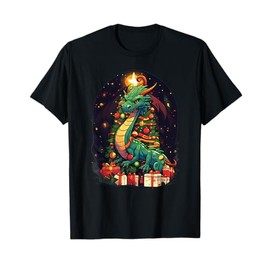Xmas Dragon Pile Up Christmas Tree T-Shirt