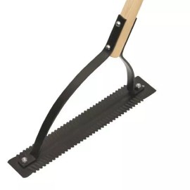 Yardworks 30" Long Wood Handle Garden Weed Shrub Cutter Black Steel Head Serrated Blade