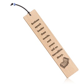 Thank You Teacher Bookmark Gift Teacher Appreciation Wood Bookmark for Women Men Retirement Gifts for Teacher from Student Wooden Book Mark Book Lovers Book Mark Reading Teacher Day Presents