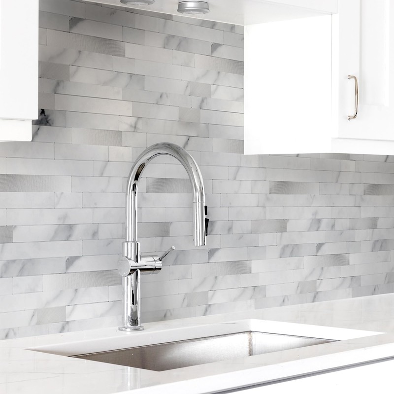 Yipscazo Metal Tile Backsplash Peel and Stick for Kitchen Bathroom