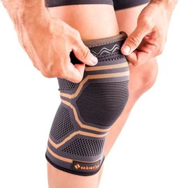 Rodillera deportiva - Rodillera de compresión de cobre para entrenamiento, alivio del dolor de artritis y apoyo - Rodillera de compresión de cobre... 