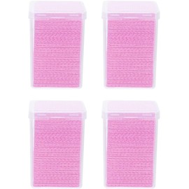 Happyyami Toallitas para Extensiones de Pestañas Que Previene Obstrucción de Botella de Tela No Tejida Rosa, 4 Cajas 800 Piezas Portátil para Salón de Belleza