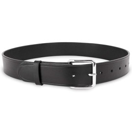 First Class Police, Sheriff, and Security 1.5" & 1.75" Plain and Basketweave Uniform Work Duty Genuine Leather Belt (42, Plain 1.50" Nickel Buckle)