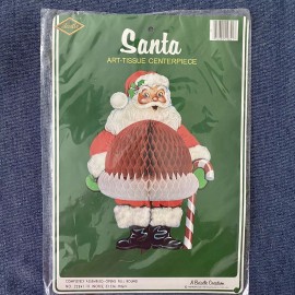 Beistle NEW Vintage Christmas Santa Art Tissue Die Cut Centerpiece By Beistle USA
