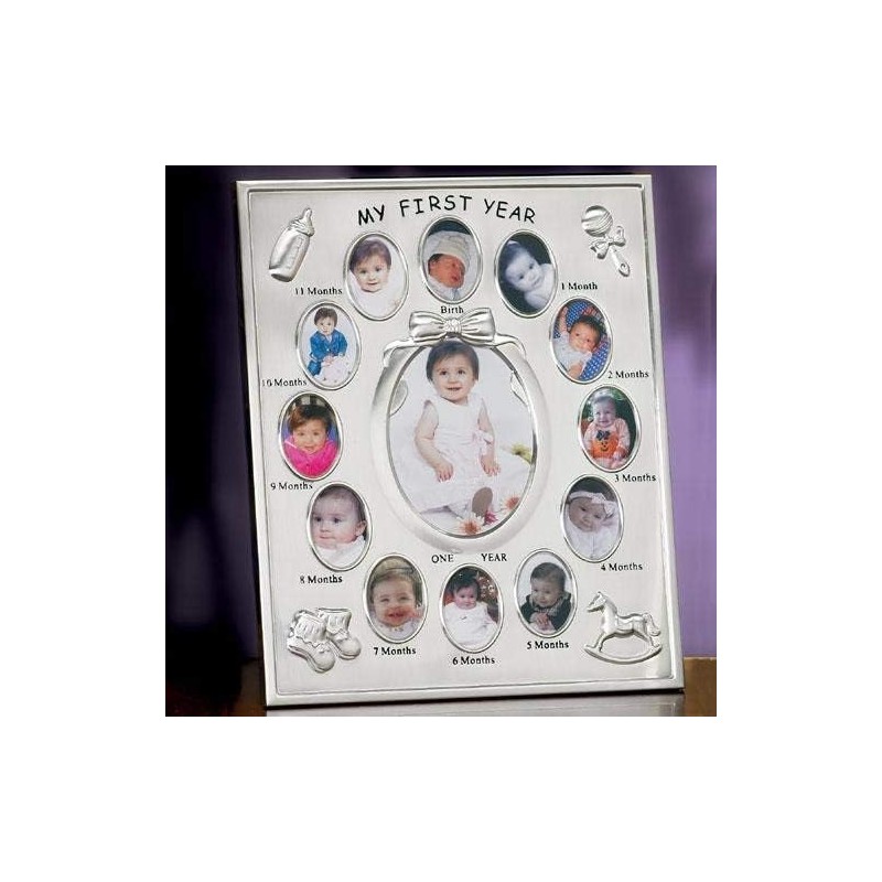 Lawrence Frames 830080 Silver Plated My First Year Picture Frame