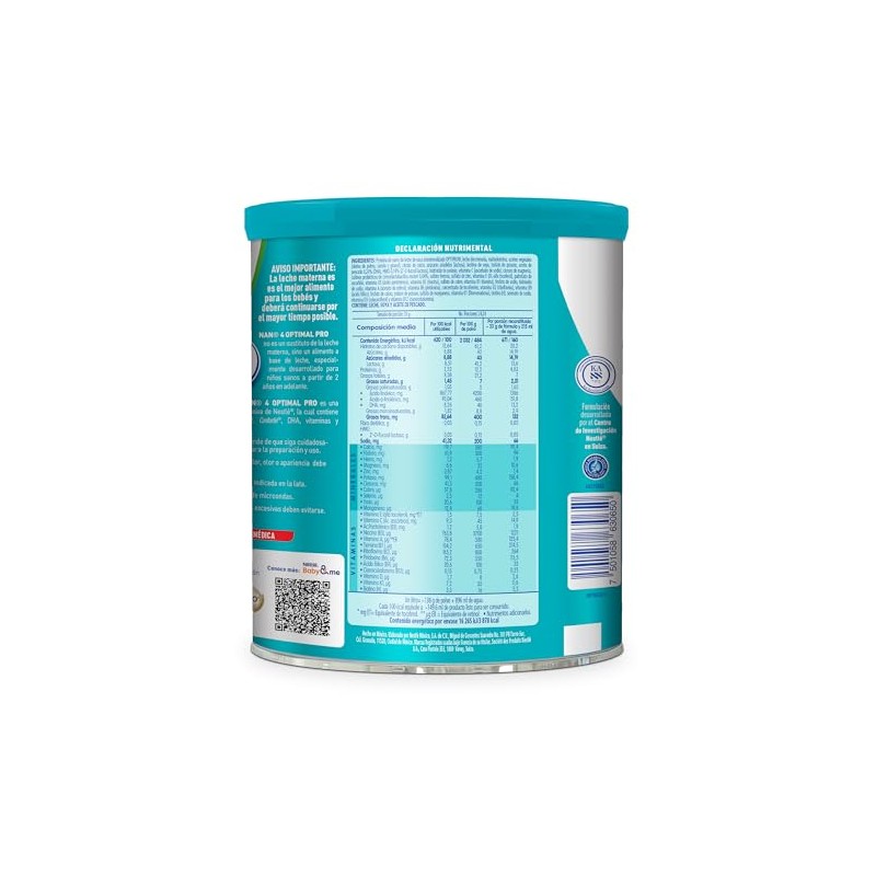 Nestlé Baby & Me Fórmula de Crecimiento Nan 4 Optipro,