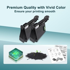 MEGOFFICE TK1115 Toner Cartridge Compatible with Kyocera TK-1115 TK1115 Toner for FS1041 FS1220MFP FS1320MFP Printers (2 Black)