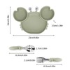 3pcs Toddler Divided Plate Set Silicone Baby Suction Plate Anti