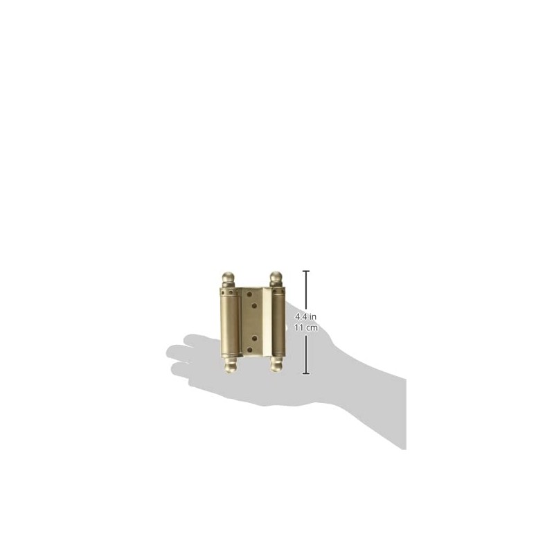 Lock 11BR Juego de bisagras doble acción latón brillante 3",