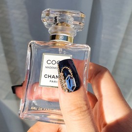 Deep Navy Handmade Nail Tips - Ballerina L / 딥 네이비 수제 네일팁 - 발레리나L
