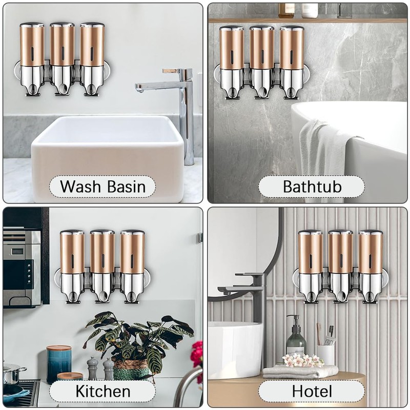 prosfalt 3 in 1 Wall Mounted Bathroom Shower Pump Dispenser