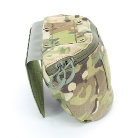 Zentauron Drop Down Pouch for Plate Carrier Protective Vests with Compartment for Soft Ballistics Accessories Bag for Tactical Equipment Made of Nylon Made in Germany