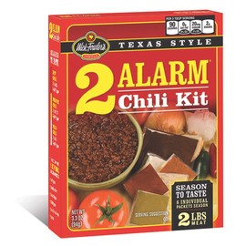 Wick Fowler's 2-Alarm Chili Kit, Texas Style Chili Seasoning Mix with Individual Packs of Spices, 3.3oz Box (Pack of 1)