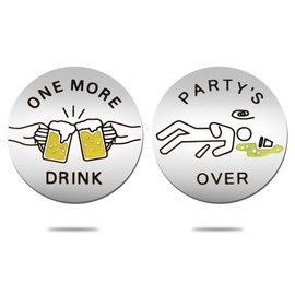 Party Person Gifts for Women Men One More Drink/Party's Over Decision Coin Funny Decision Gift Birthday Gifts Coworkers Friend Family