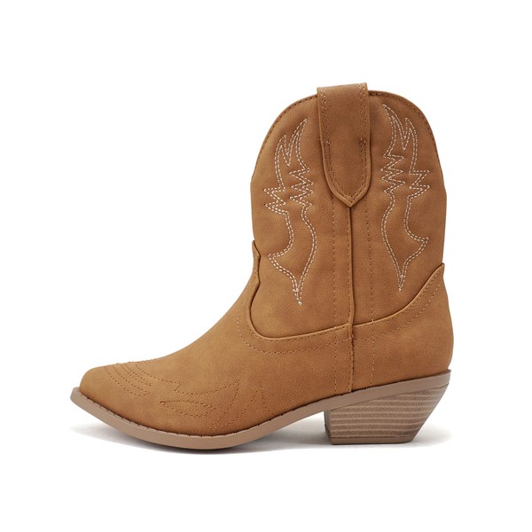 Soda RIGGING ~ Women Western Stitched Pointe Toe Low Heel