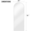 OGCAU Floor Full Length Mirror, 56"x20" Arched Full Body Mirror,