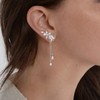 Stocking Stuffers Wedding Earrings for Brides Silver Prom Earrings Rhinestone