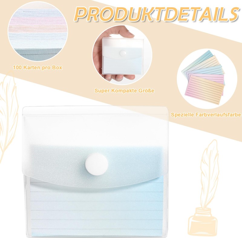 300 Sheets Index Cards Lined A8 Colour Gradient Index Cards