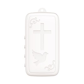 Mini Bible Player – Key-Sized KJV Audio Scripture Device with Psalms, Prayers & Hymns – Ultra-Compact & Rechargeable Christian Gift – Ivory White – AHEHOLY