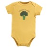 Touched by Nature Unisex Baby Organic Cotton Bodysuits, Happy Veggies,