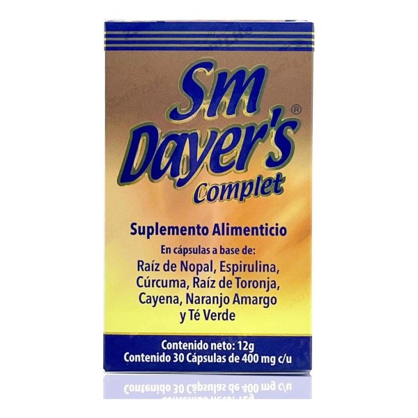 Sm Dayer's 30 Caps Raiz De Nopal, Toronja Cúrcuma Cayena