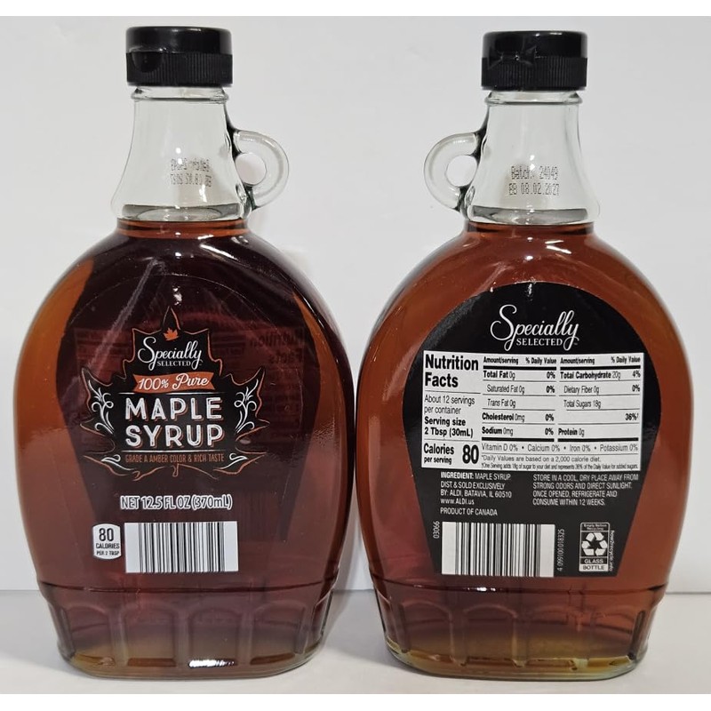 Specially Selected 100% Pure Maple Syrup Grade A Amber Color