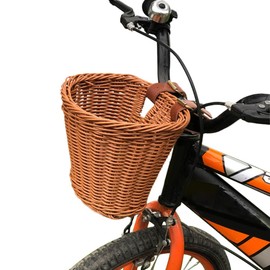 Children s Bike Basket Kids Front Handlebar Basket Plastic Rattan Basket for  Cargo Basket Storage for Bike