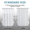 EUTXL Long No Hook Shower Curtain with Snap in Liner,230GSM