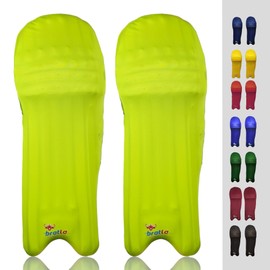 Bratla Cricket Batting Pads Covers Color Fit Neatly on Legguards Easily Put On (Lime Green)