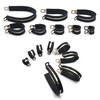 ISPINNER 80pcs Cable Clamps Assortment Kit, 304 Stainless Steel Rubber