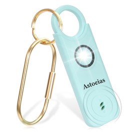 Rechargeable Personal Safety Alarm for Women, 135 dB Keychain Siren with LED Strobe Light, Emergency Security Safe Devices Key Chain Alarms for Women Kids Elderly (Blue)