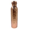 Mnshaa Pure Copper Hammered Water Bottle, Handmade Drinking Vessel Flask,