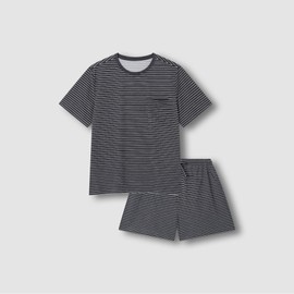 JAJU Women's Quick Dry 3/4 Lounge Set_Dark Charcoal