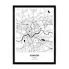 Nacnic Poster with map of Krakow - Poland. Sheets cities