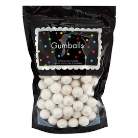 Amusemints Gumballs - Shimmer White | 2+ Pound Bag | 1 Inch Gumballs | Great for Machine Refill |