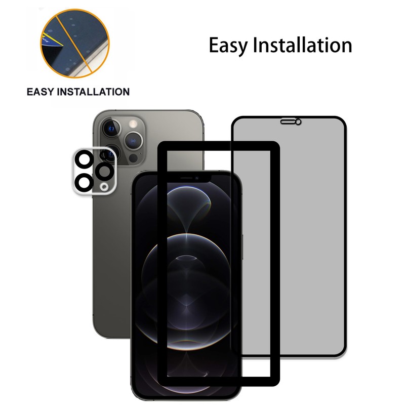 HKKAIS Privacy Screen Protector Designed For iPhone12 Pro Max Anti