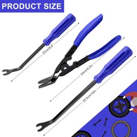 3-Piece Set of Tools for car Door Panels, Interior, Dashboard, and Plastic Fasteners, as Well as a Set of Tools for disassembling, Prying, and Repairing car Interior Rivets