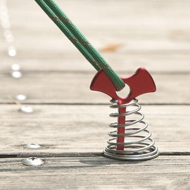 Spring Fishbone Deck Pegs Tent Stakes Awning Nails Deck Hooks Windproof Rope Tensioner Awning Fixed Hook Buckle, Carabiner with Rope Buckle Outdoor Fixed Wind Camping Buckle Rope Anchor